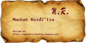 Machat Rozália névjegykártya