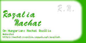 rozalia machat business card