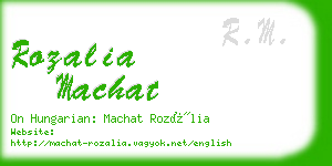 rozalia machat business card